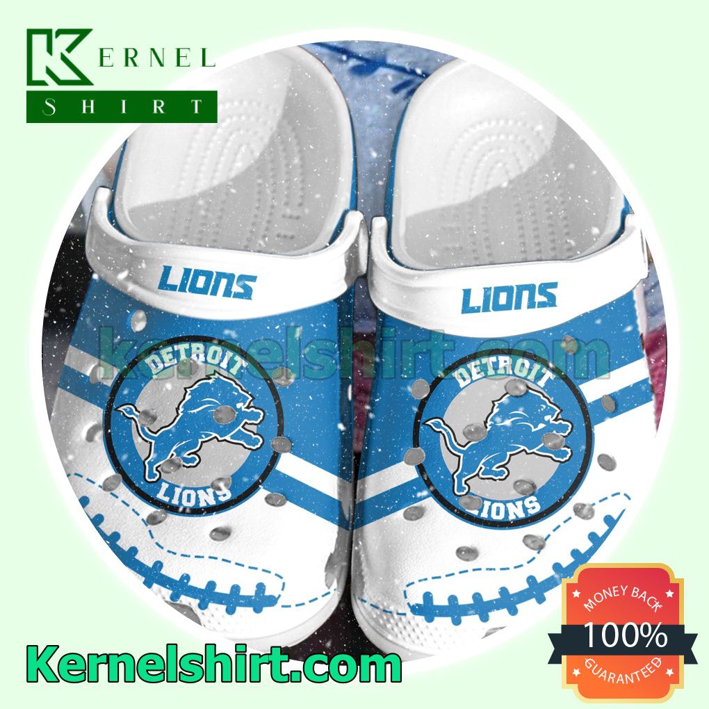 Detroit Lions Logo Football Clogs Shoes Slippers Sandals