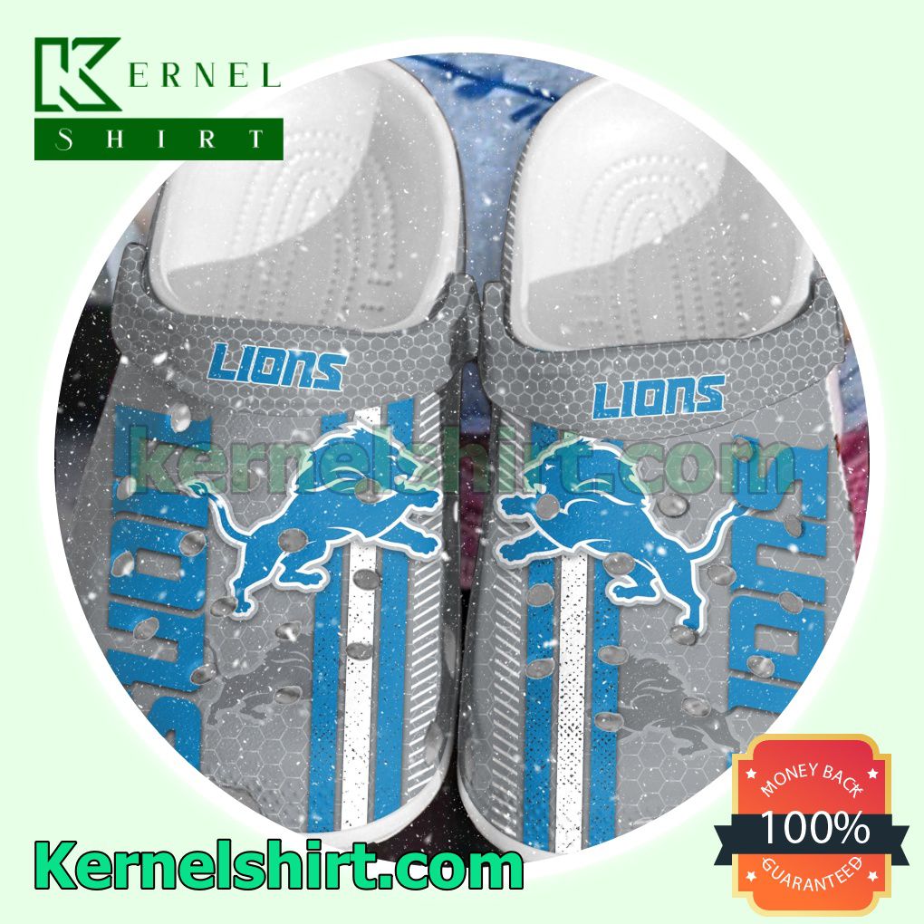 Detroit Lions Logo Sports Clogs Shoes Slippers Sandals