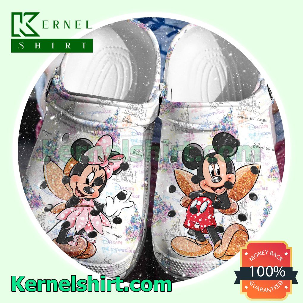 Disney Mickey And Minnie Believe In Magic Clogs Shoes Slippers Sandals
