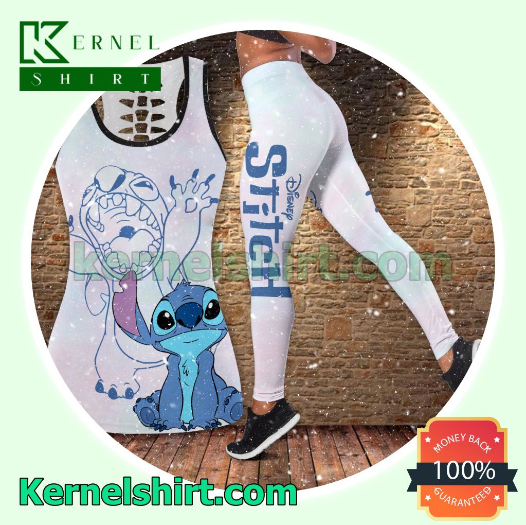 Disney Stitch Hooded Sweatshirt Women Legging