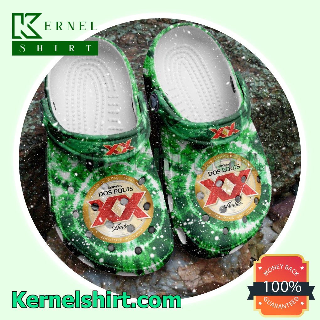 Dos Equis Xx Green Tie Dye Clogs Shoes Slippers Sandals