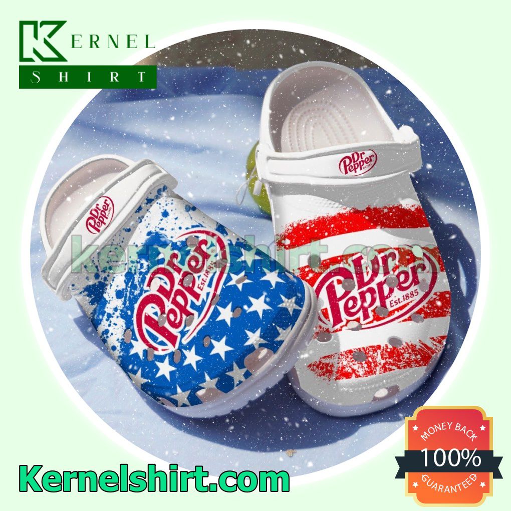 Dr Pepper American Flag Clogs Shoes Slippers Sandals