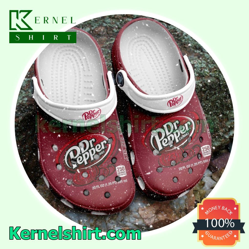 Dr Pepper Drinking Label Clogs Shoes Slippers Sandals