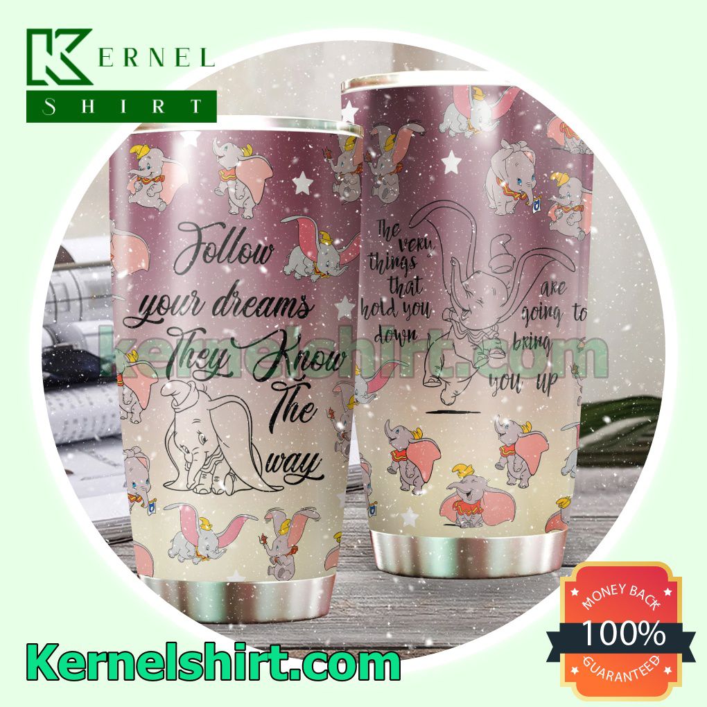 Dumbo Follow Your Dreams They Know The Way Tumbler Cup