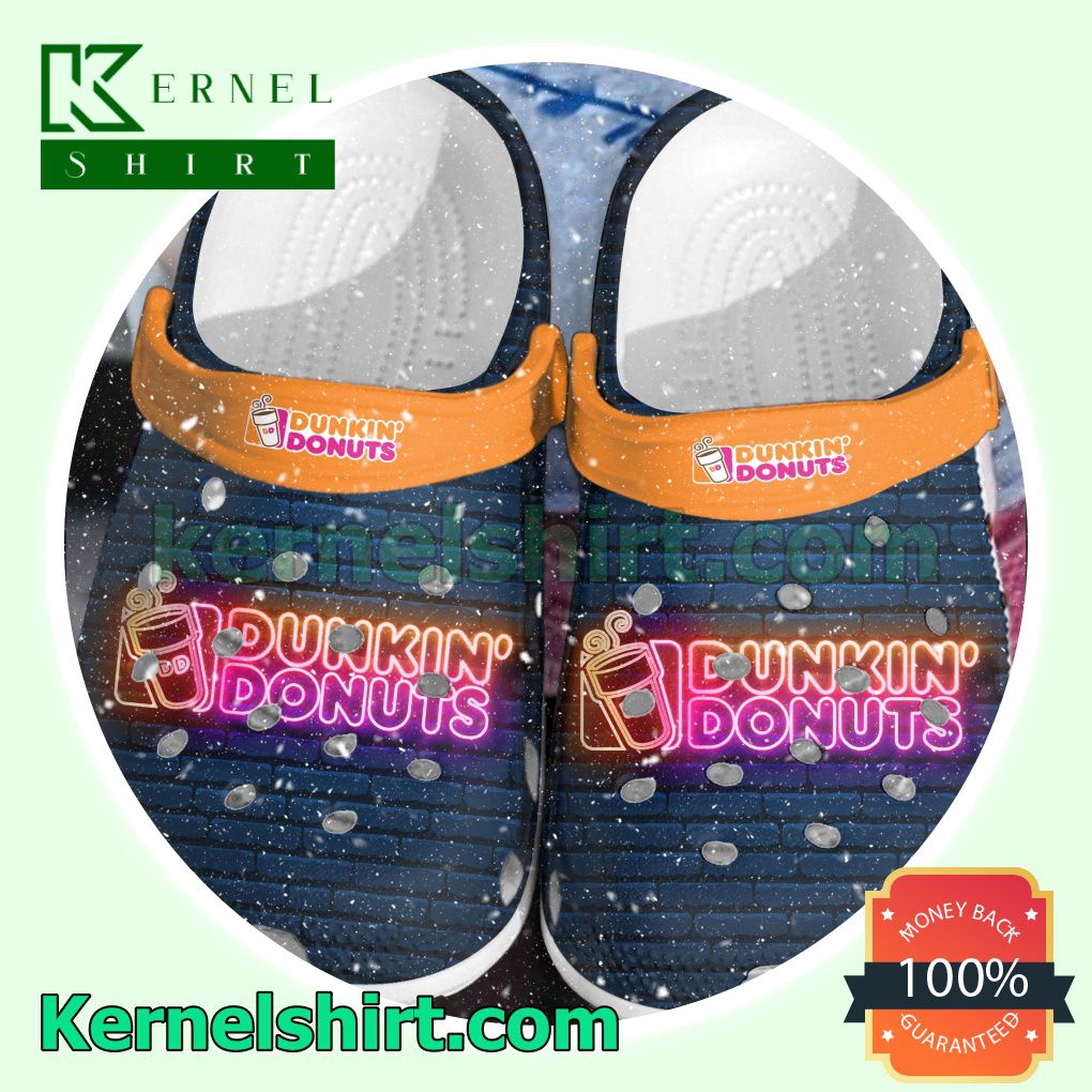 Dunkin' Donuts Wall Background Clogs Shoes Slippers Sandals