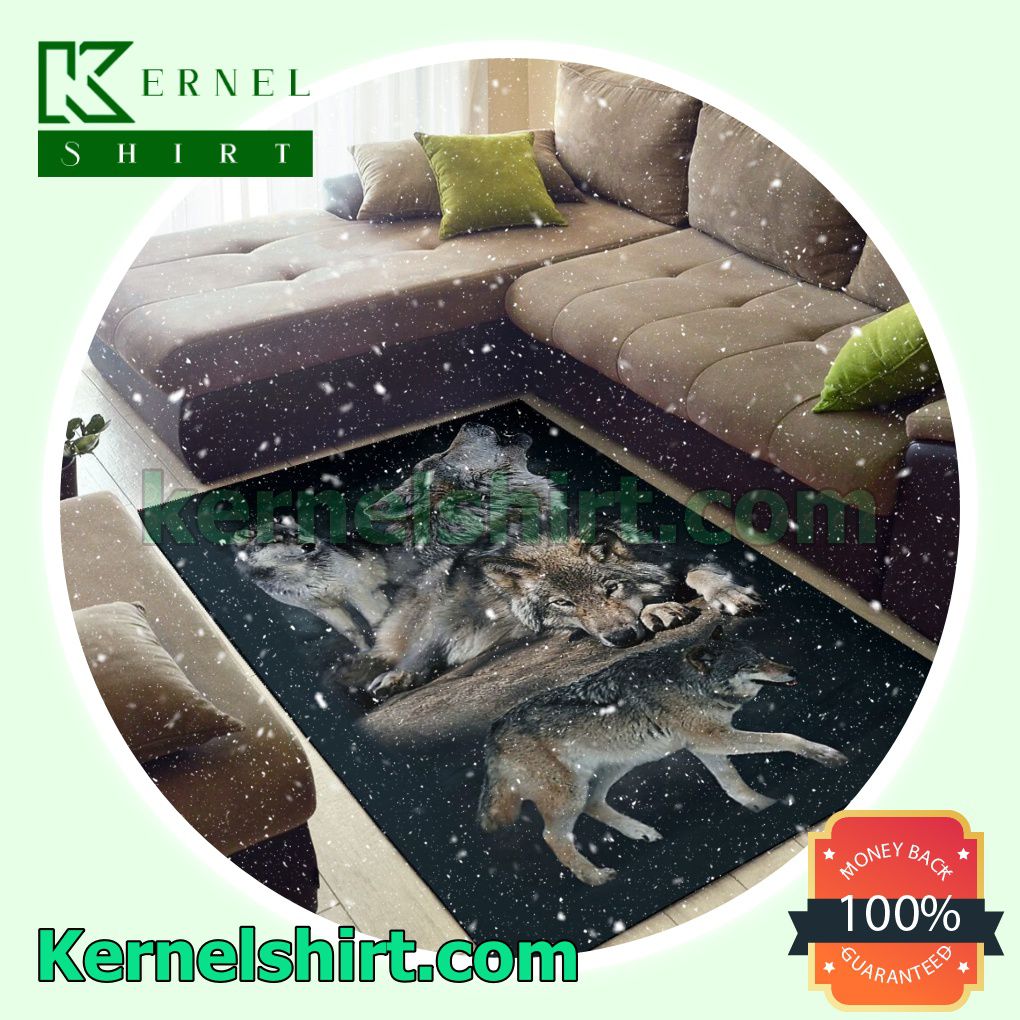Family Wolves Entryway Rug a