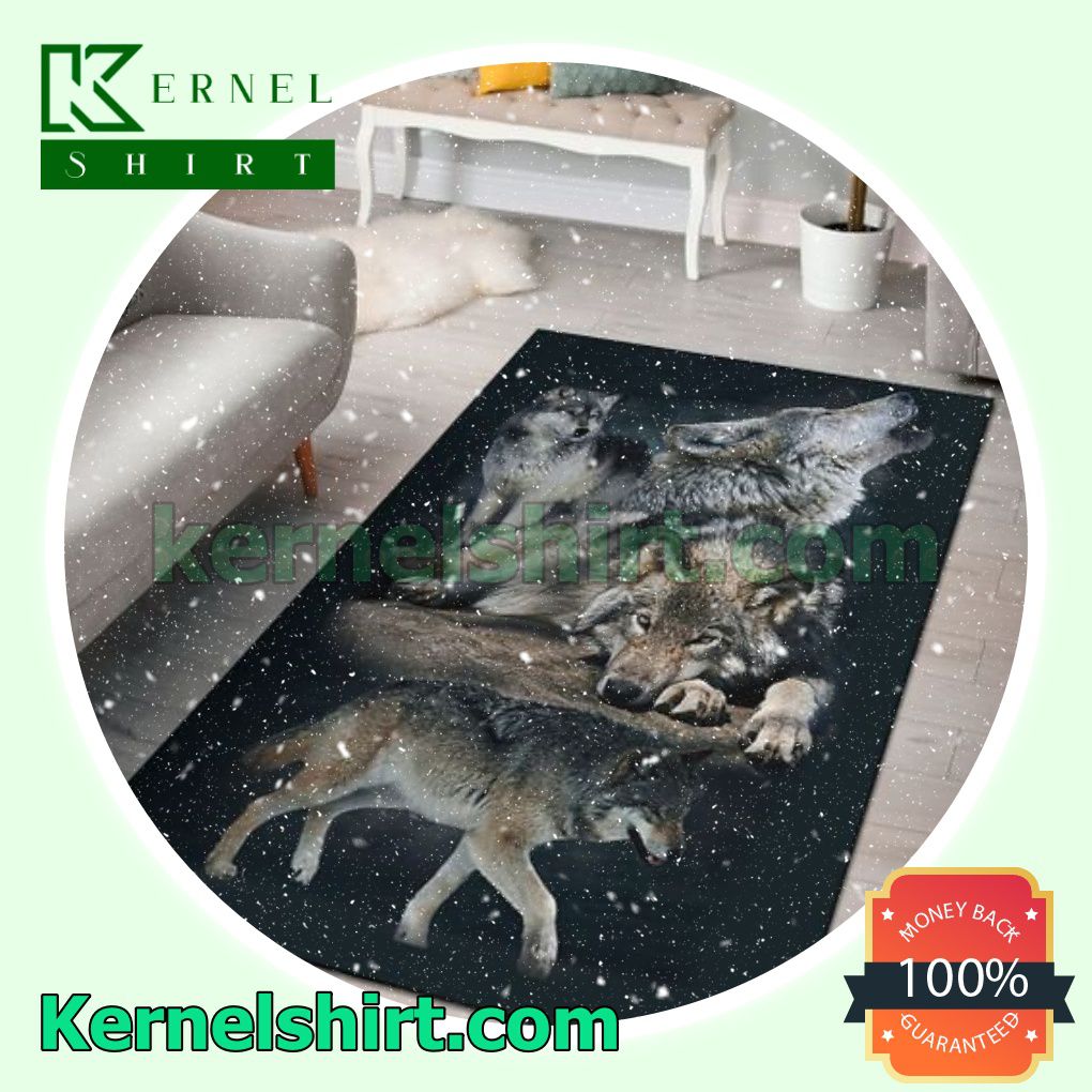 Family Wolves Entryway Rug