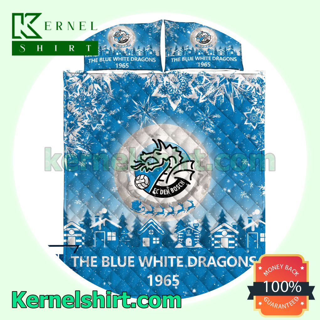 Fc Den Bosch The Blue White Dragons 1965 Football Comforter Set a