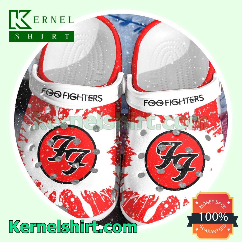 Foo Fighters Logo Color Splash Clogs Shoes Slippers Sandals