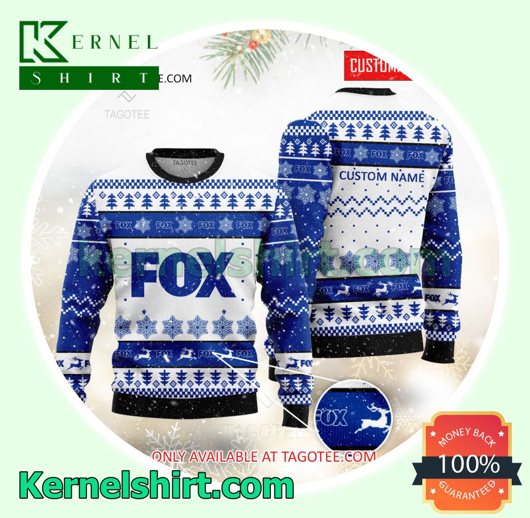 Fox Corporation Logo Custom Name Crewneck Sweatshirt
