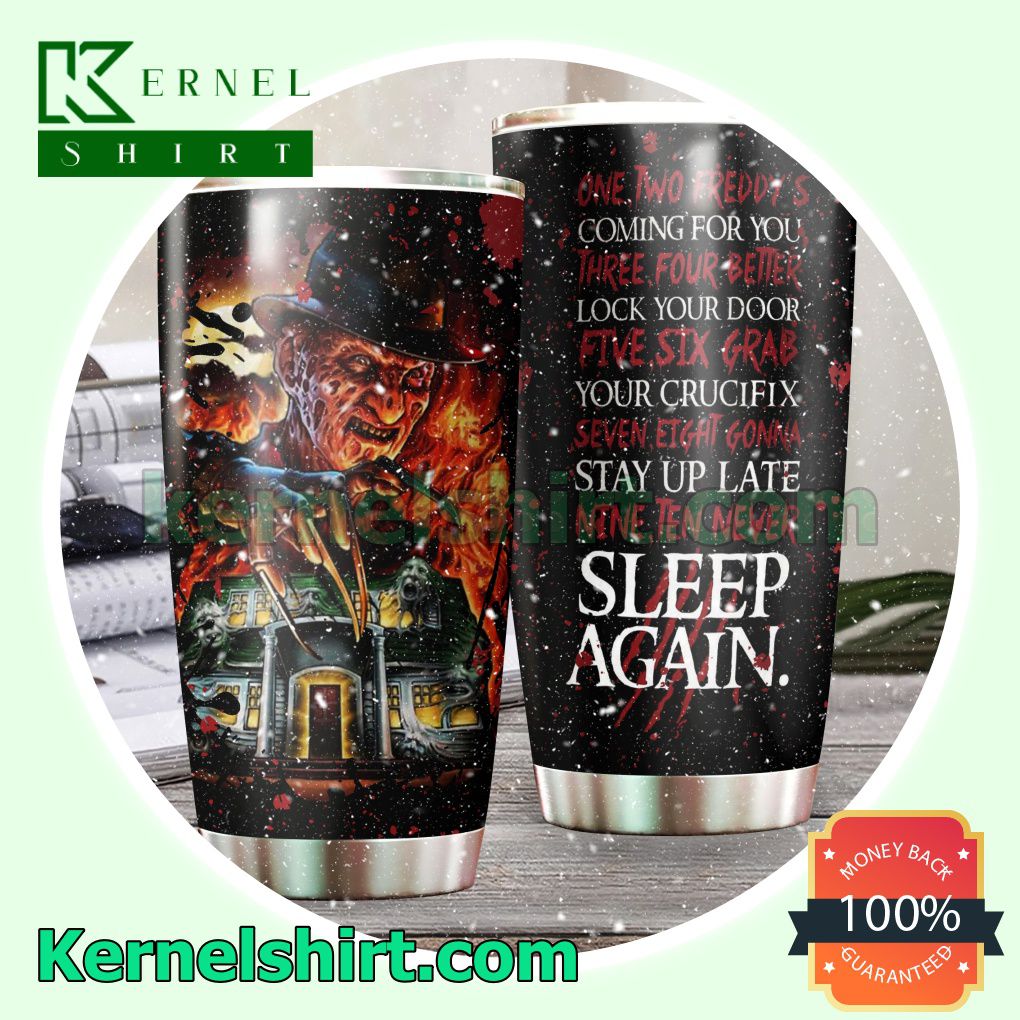 Freddy Krueger One Two Freddy's Coming To You Tumbler Cup