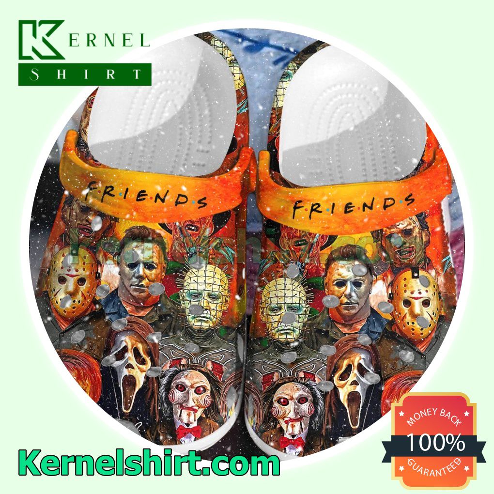 Friends Halloween Horror Movie Faces Clogs Shoes Slippers Sandals