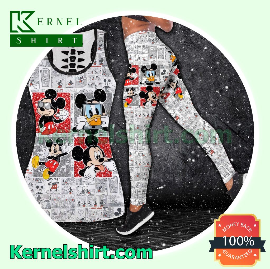 Funny Mickey To Laugh At Yourself Is To Love Yourself Hooded Sweatshirt Women Legging
