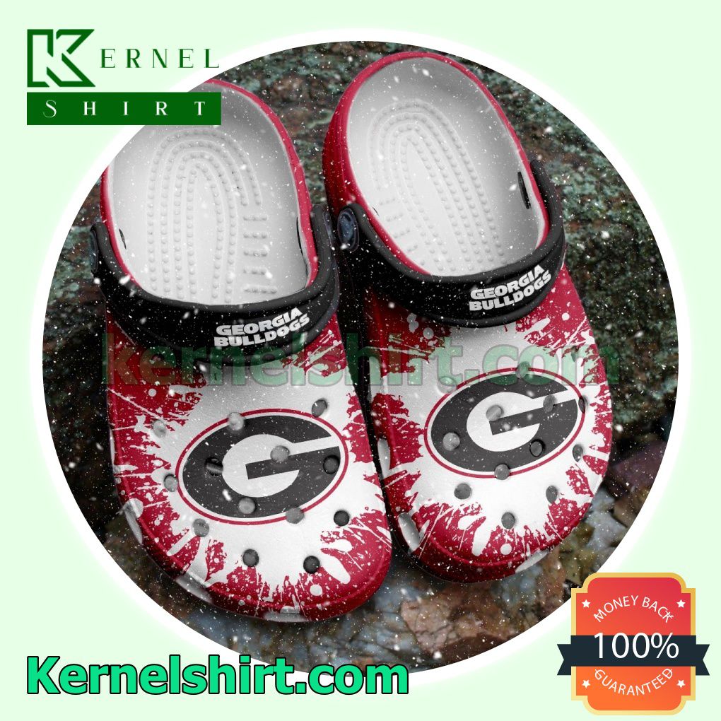 Georgia Bulldogs Logo Color Splash Clogs Shoes Slippers Sandals