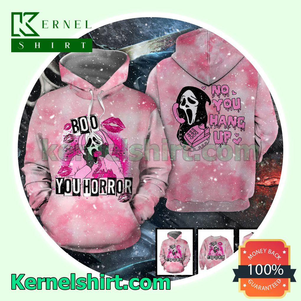 Ghostface Boo You Horror No You Hang Up Hooded Sweatshirt Women Legging