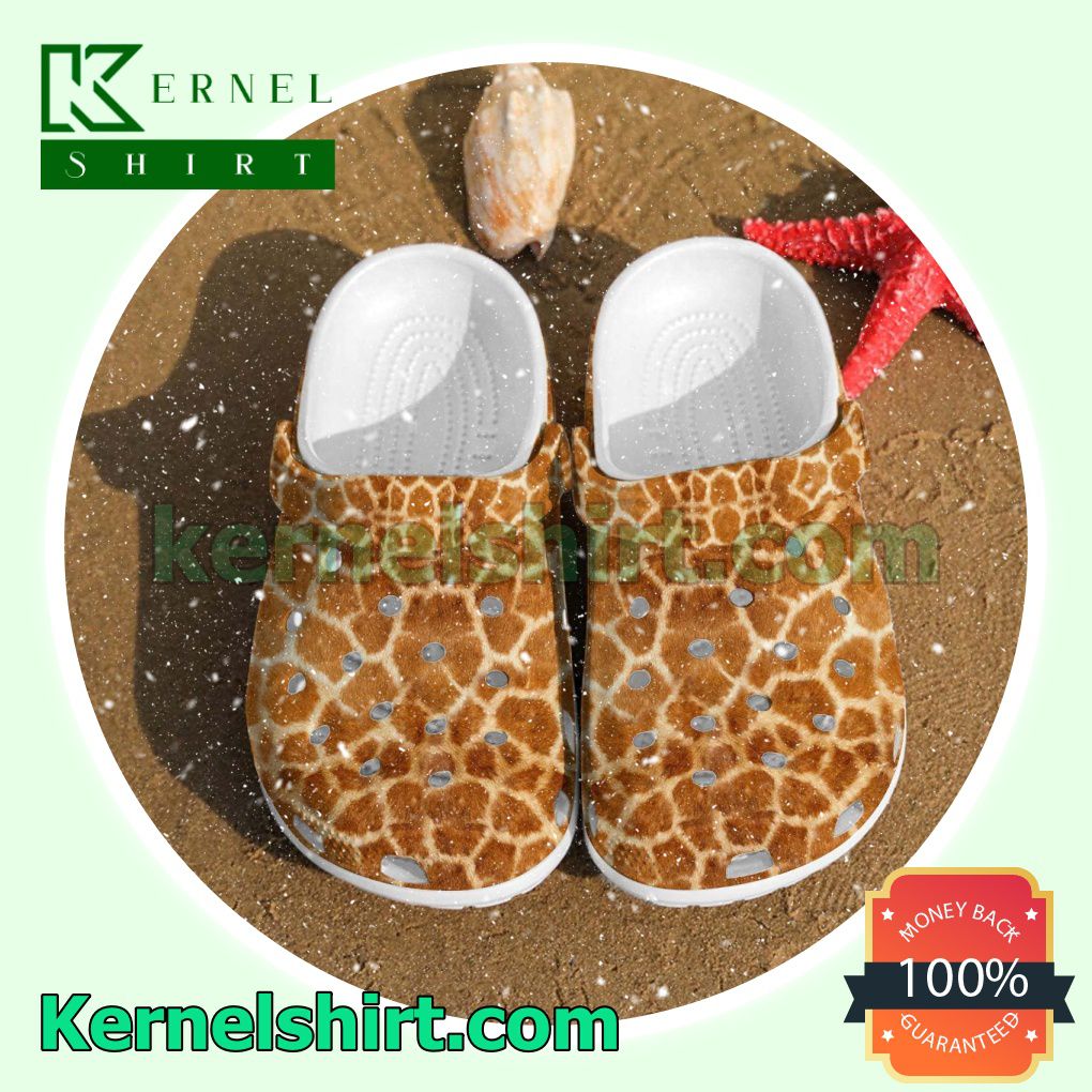 Giraffe Skin Pattern Clogs Shoes Slippers Sandals