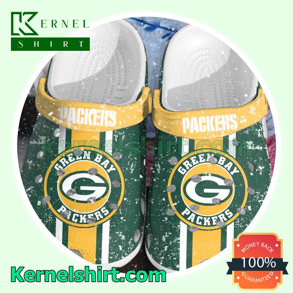 Green Bay Packers Logo Football Team Clogs Shoes Slippers Sandals