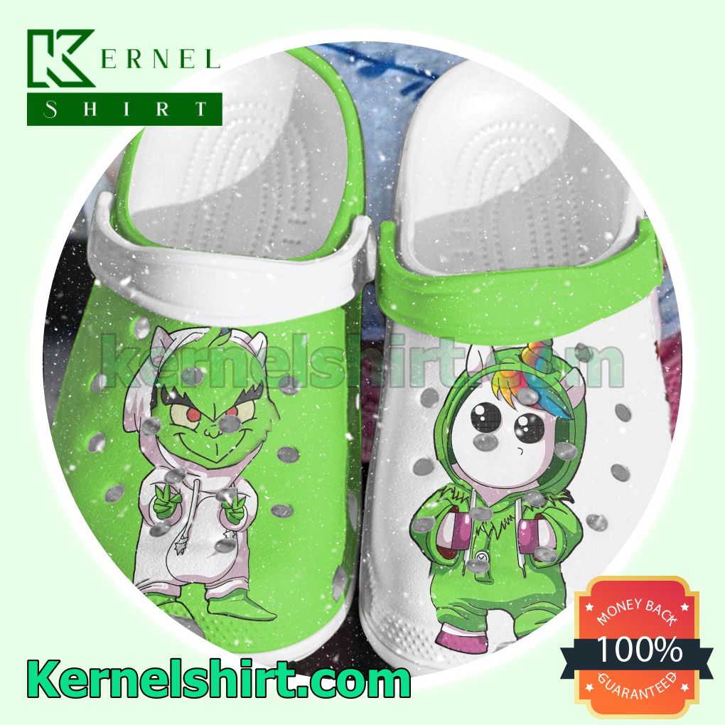 Grinch And Unicorn Costume Clogs Shoes Slippers Sandals