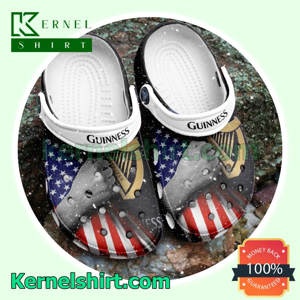 Guinness Beer American Flag Clogs Shoes Slippers Sandals