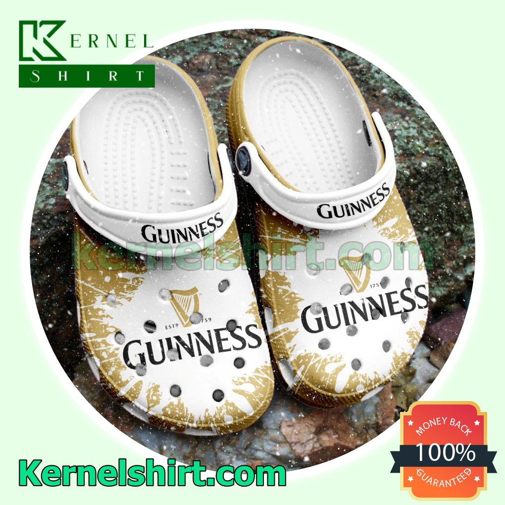 Guinness Logo Color Splash Clogs Shoes Slippers Sandals