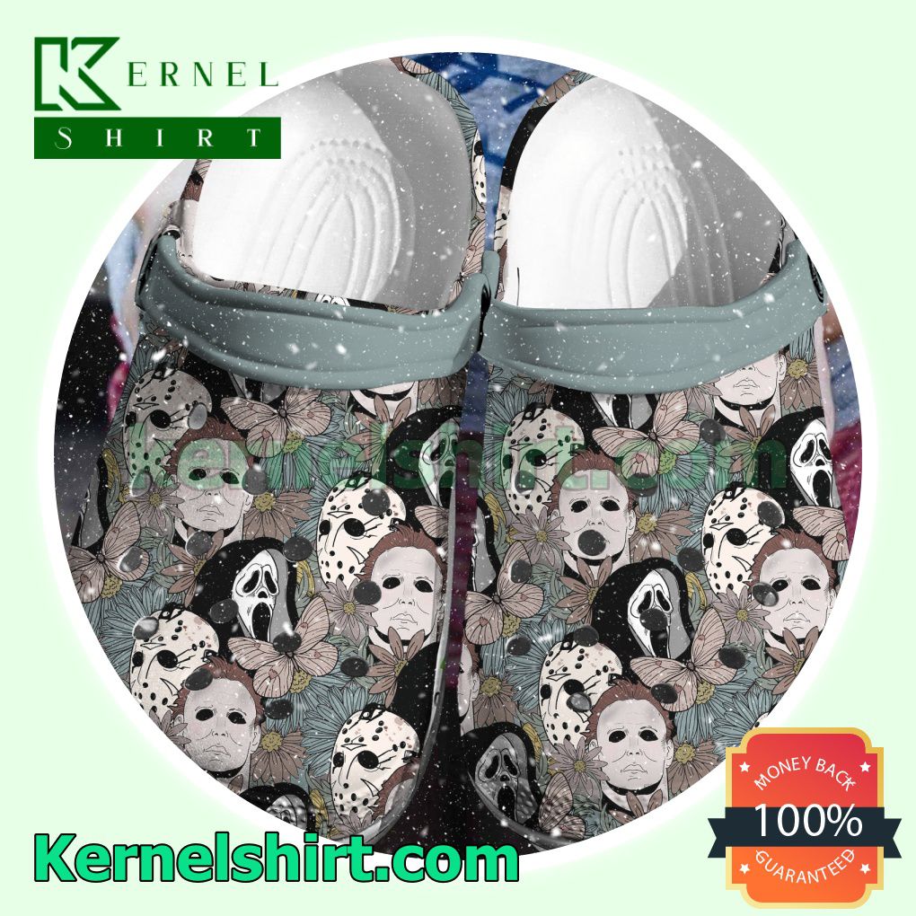 Halloween Floral Horror Characters Clogs Shoes Slippers Sandals