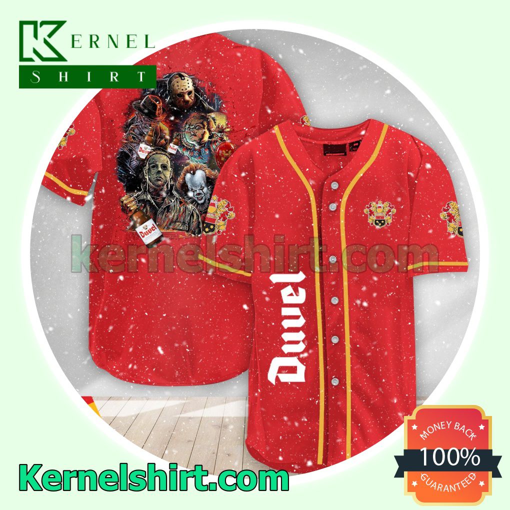 Halloween Horror Characters Duvel Custom Baseball Jersey