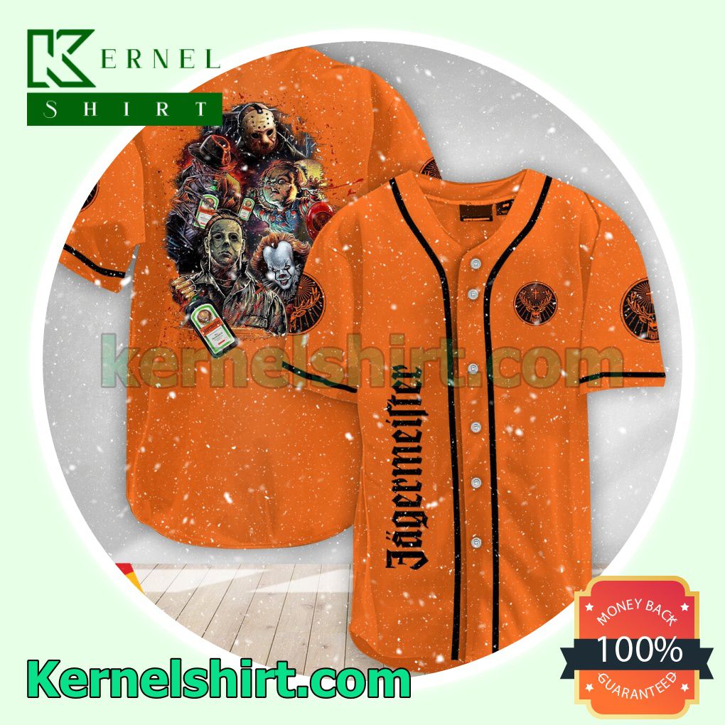 Halloween Horror Characters Jagermeister Custom Baseball Jersey