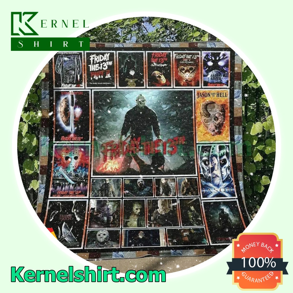 Halloween Horror Jason Voorhees Friday the 13th Fleece Throw Blanket