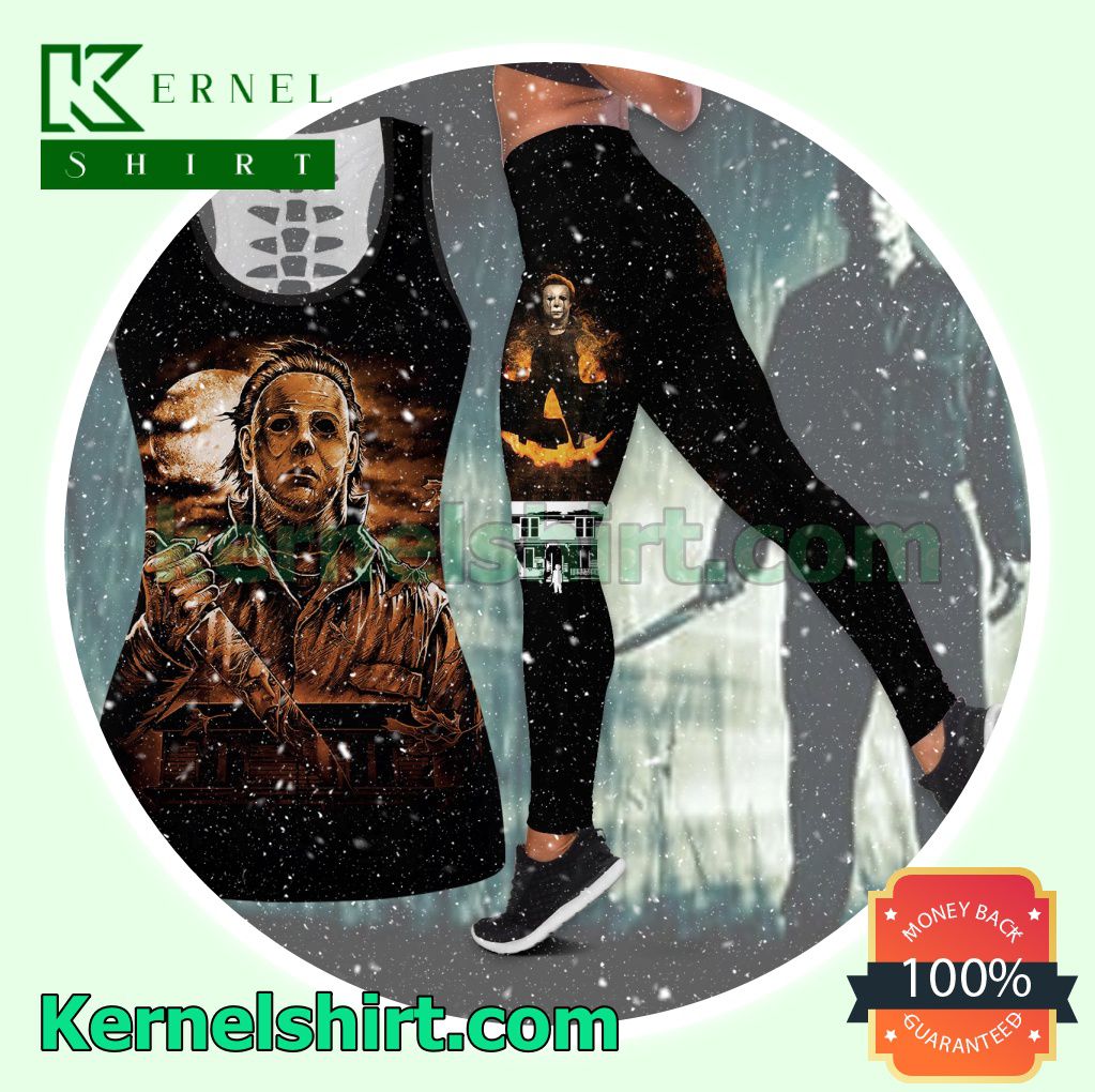 Halloween Michael Myers Black Hooded Sweatshirt Women Legging