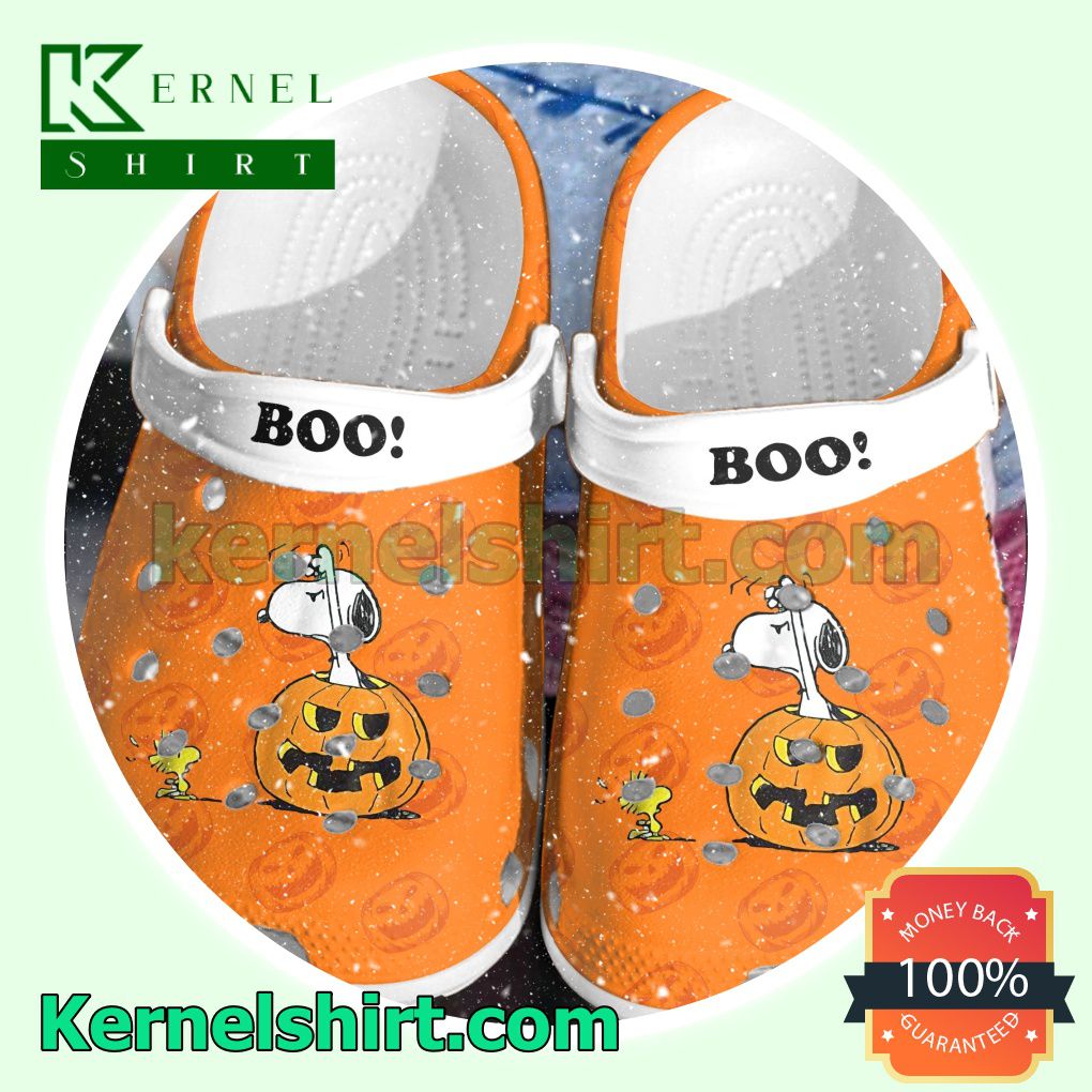 Halloween Snoopy Pumpkin Boo Clogs Shoes Slippers Sandals