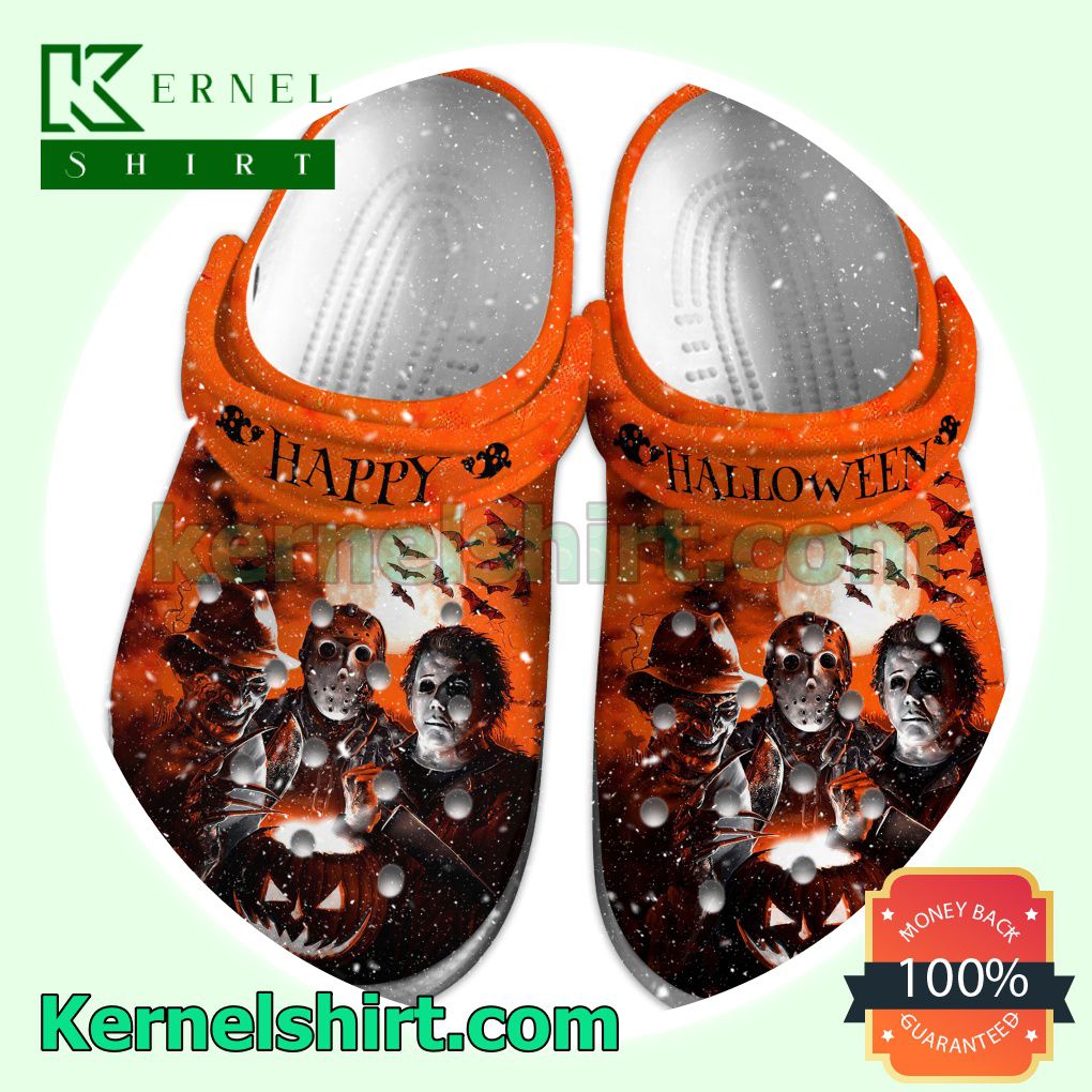 Happy Halloween Freddy Krueger Jason Michael Myers Clogs Shoes Slippers Sandals a