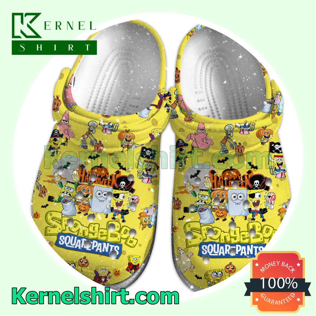 Happy Halloween Spongebob Squarepants Clogs Shoes Slippers Sandals a