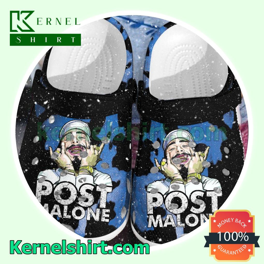 Hip Hop Post Malone With Golden Teeth Clogs Shoes Slippers Sandals