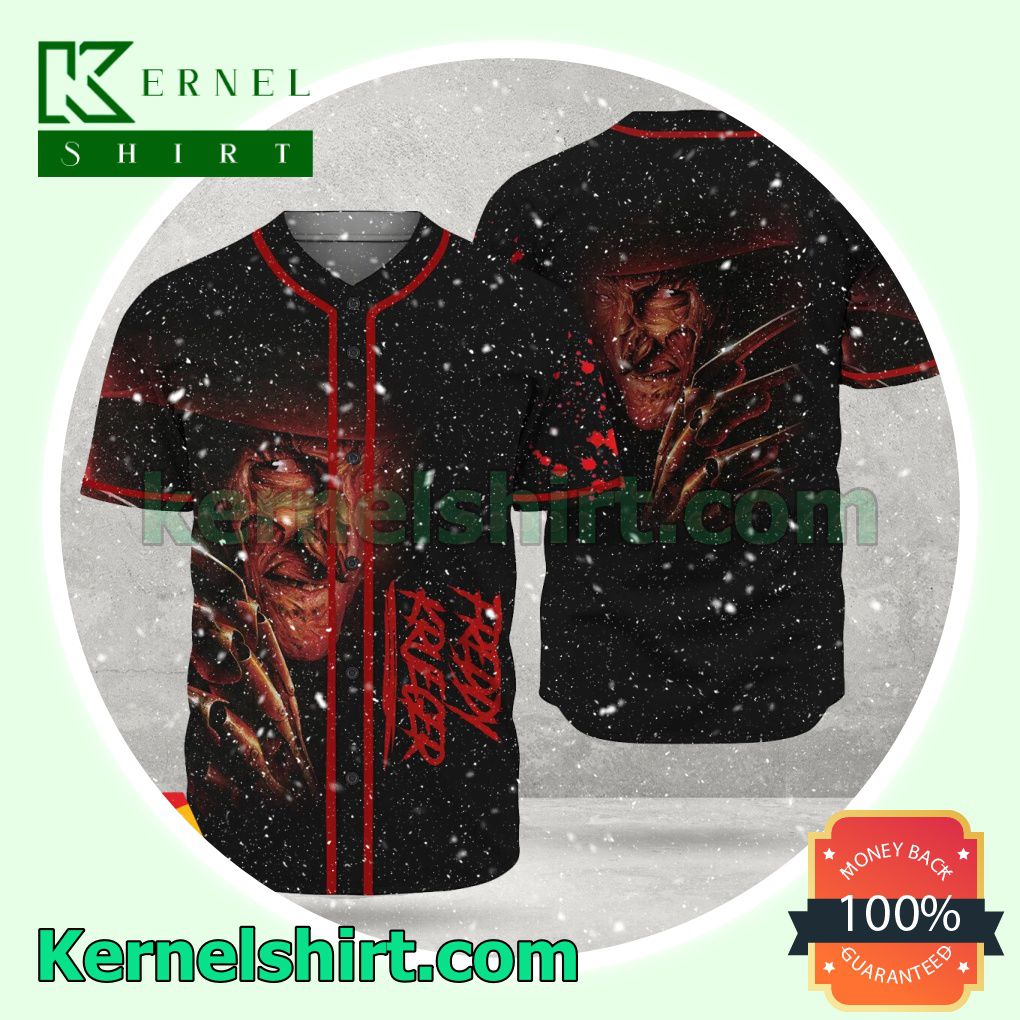 Horror Freddy Krueger Bloody Custom Baseball Jersey