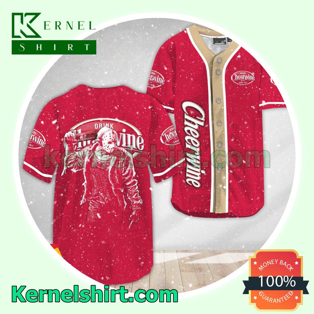 Horror Jason Voorhees Cheerwine Custom Baseball Jersey