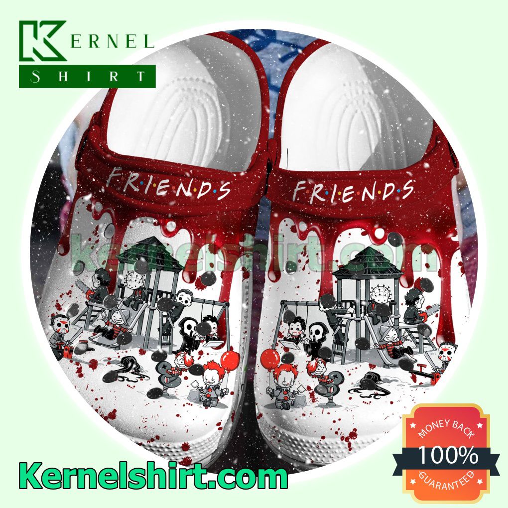 Horror Movie Characters Friends Blood Stain Clogs Shoes Slippers Sandals