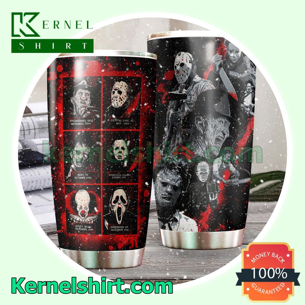Horror Movie Characters Halloween Tumbler Cup