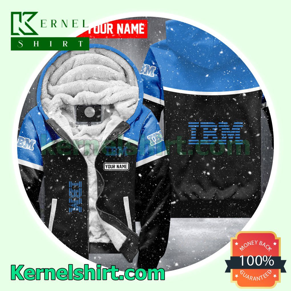 IBM Brand Fleece Hoodie Jacket
