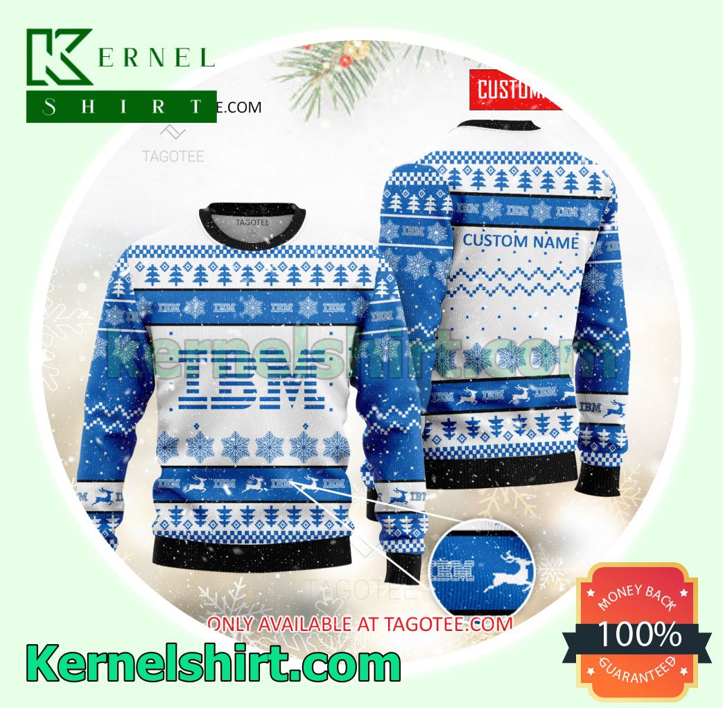 IBM Logo Custom Name Crewneck Sweatshirt