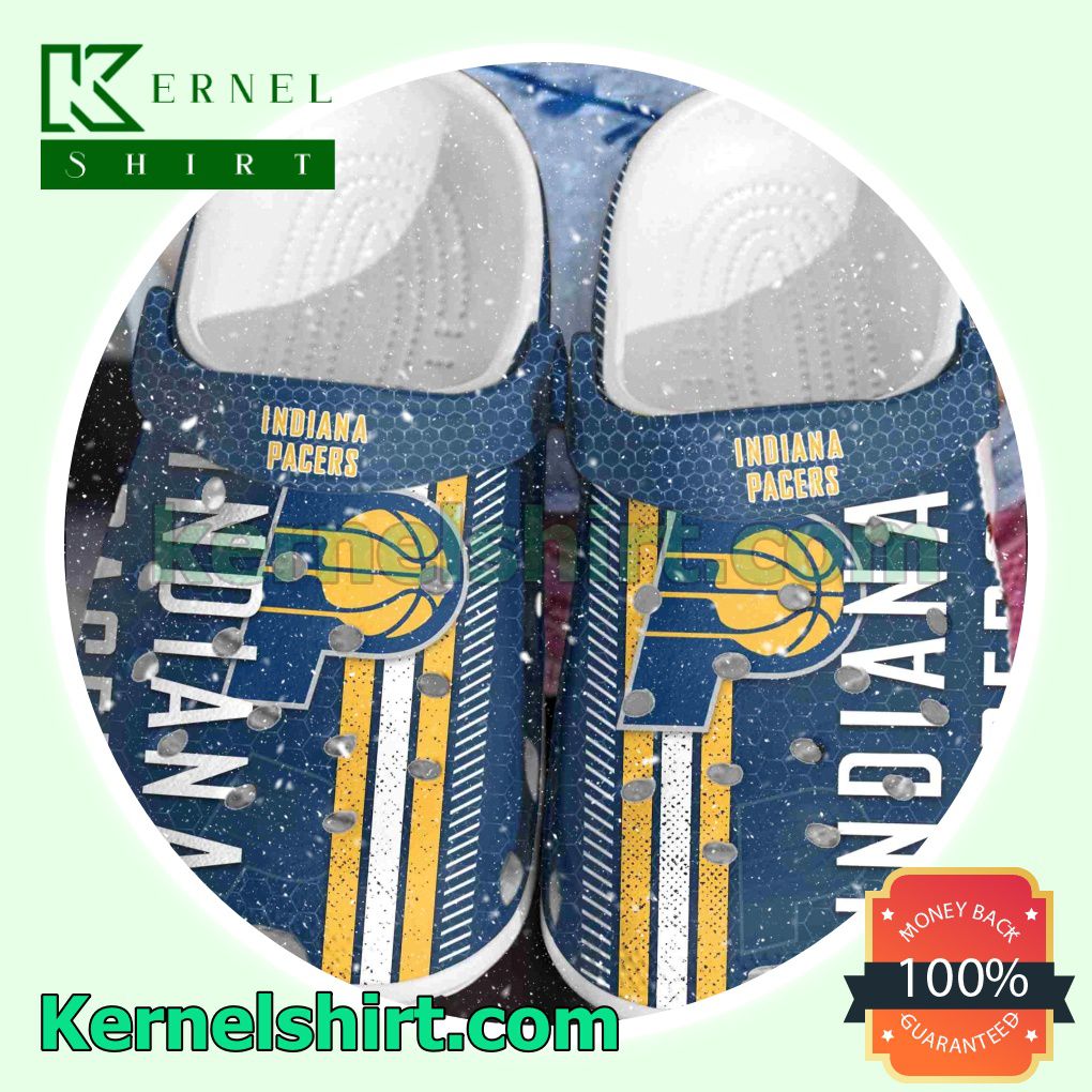 Indiana Pacers Hive Pattern Clogs Shoes Slippers Sandals
