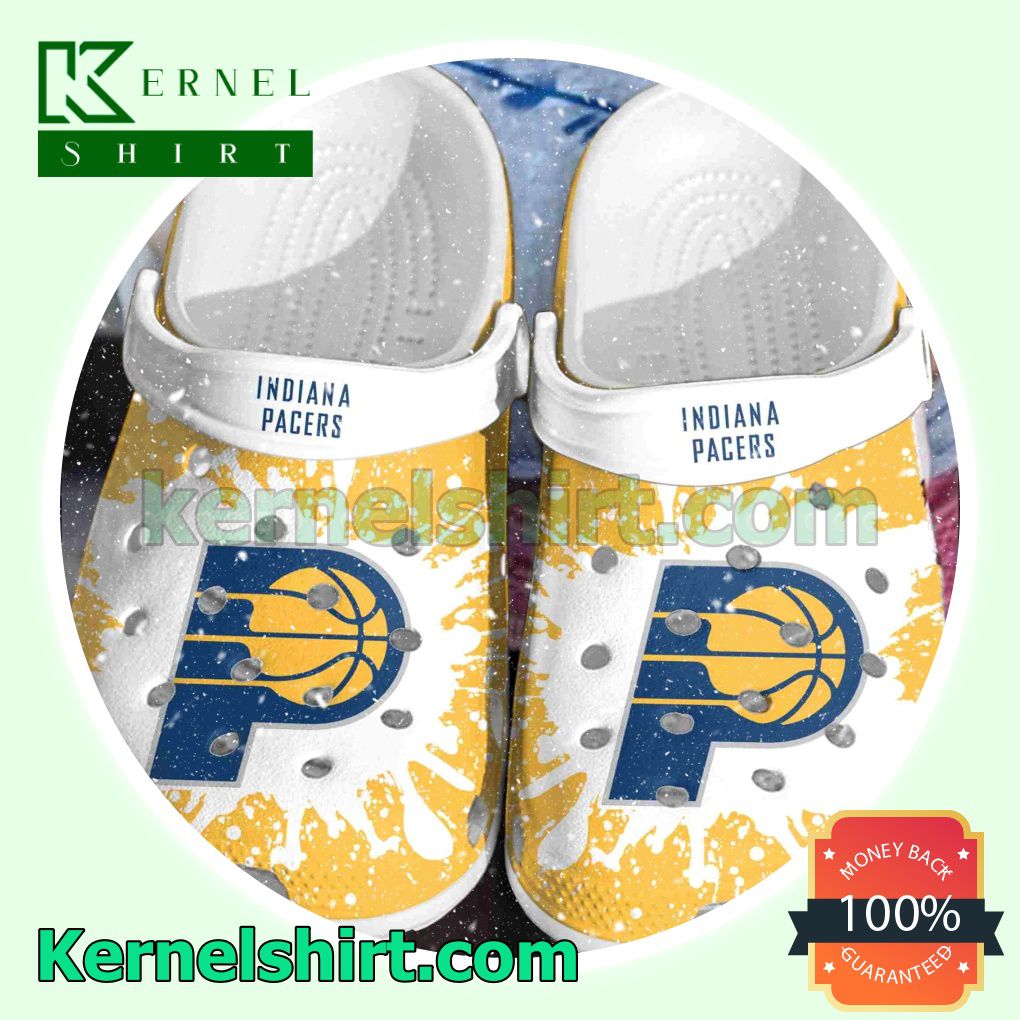 Indiana Pacers Logo Color Splash Clogs Shoes Slippers Sandals