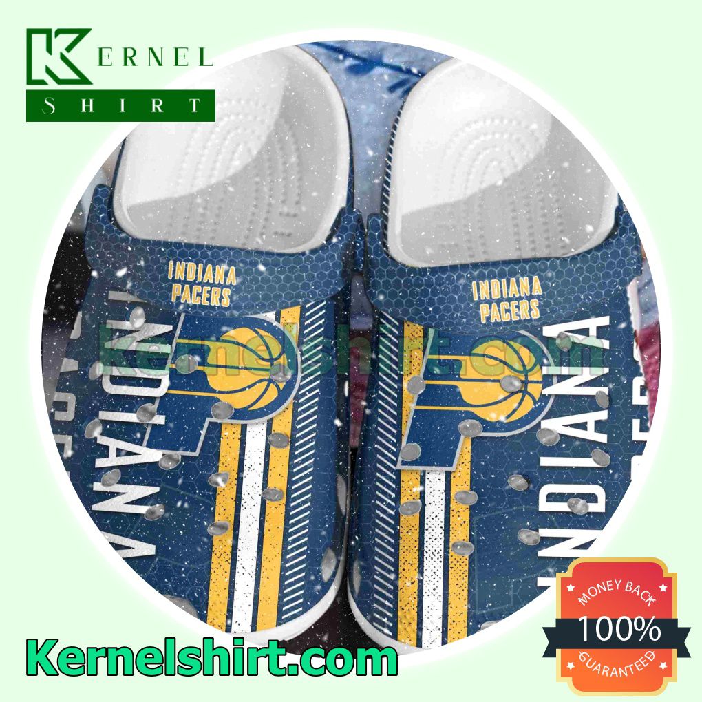 Indiana Pacers Metal Pattern Clogs Shoes Slippers Sandals