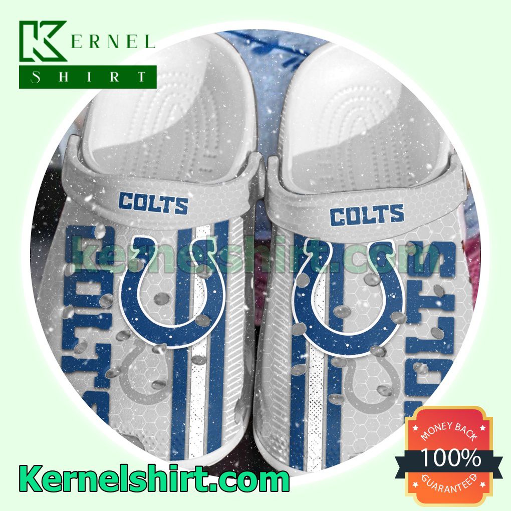 Indianapolis Colts Hive Pattern Clogs Shoes Slippers Sandals