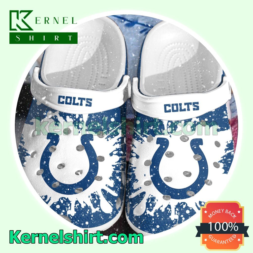 Indianapolis Colts Logo Color Splash Clogs Shoes Slippers Sandals