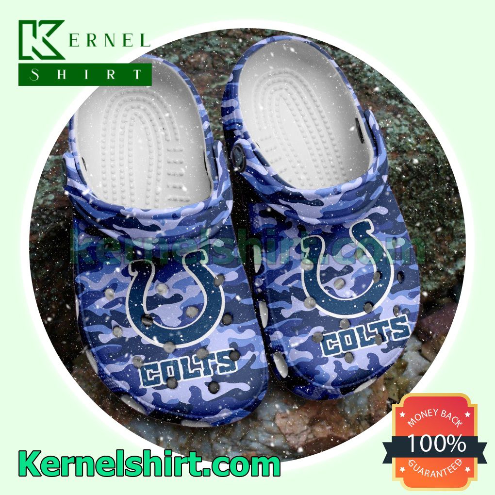 Indianapolis Colts Purple Camouflage Clogs Shoes Slippers Sandals