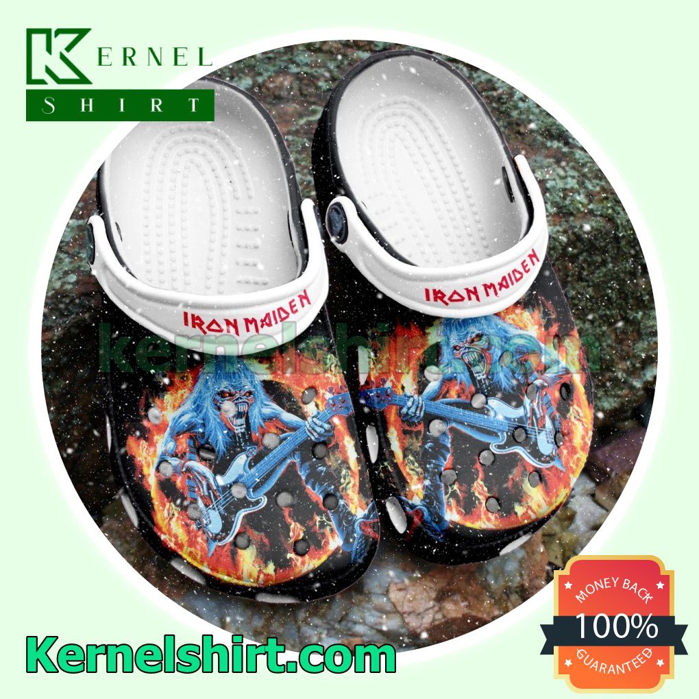 Iron Maiden Fire Clogs Shoes Slippers Sandals