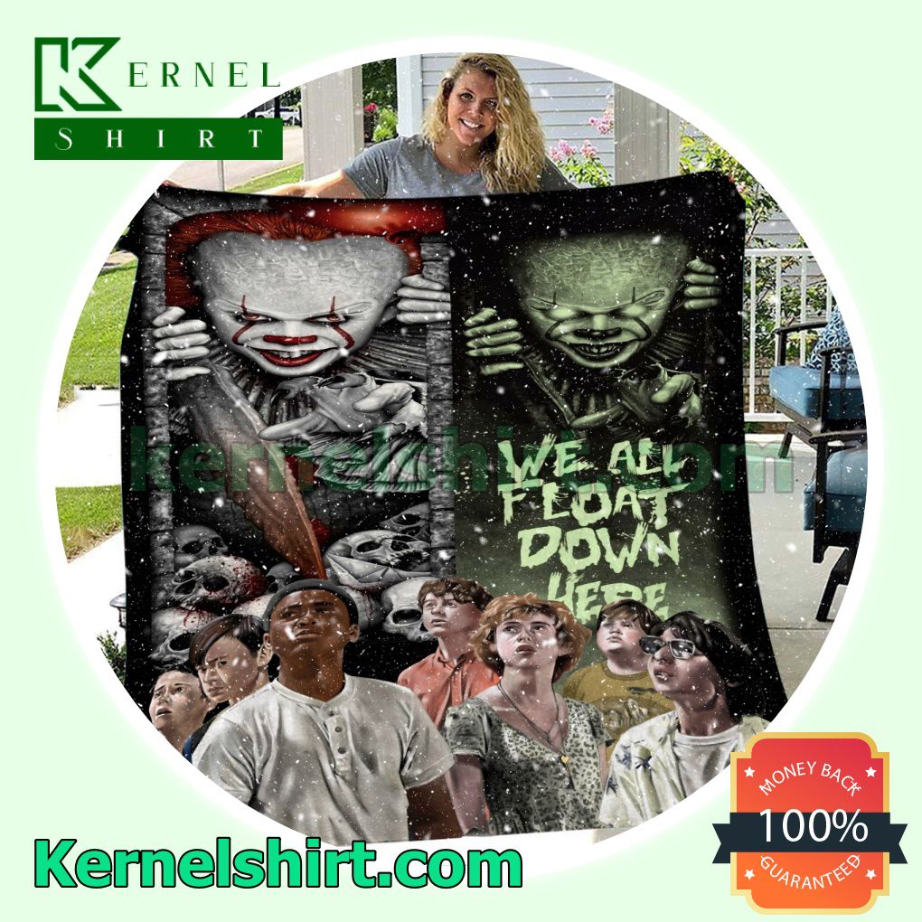 It Pennywise We All Float Down Here Sherpa Fleece Throw Blanket
