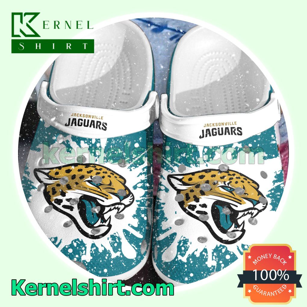 Jacksonville Jaguars Logo Color Splash Clogs Shoes Slippers Sandals