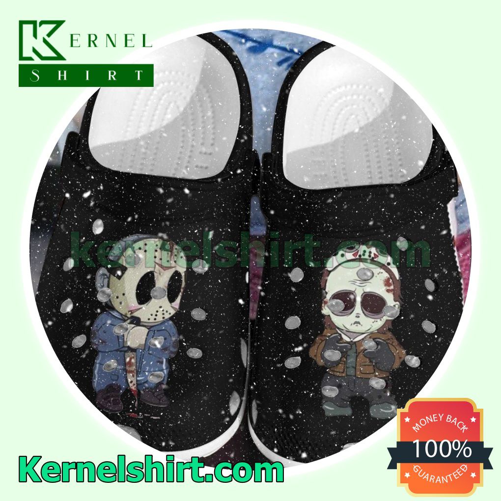 Jason Voorhees Chibi Black Clogs Shoes Slippers Sandals