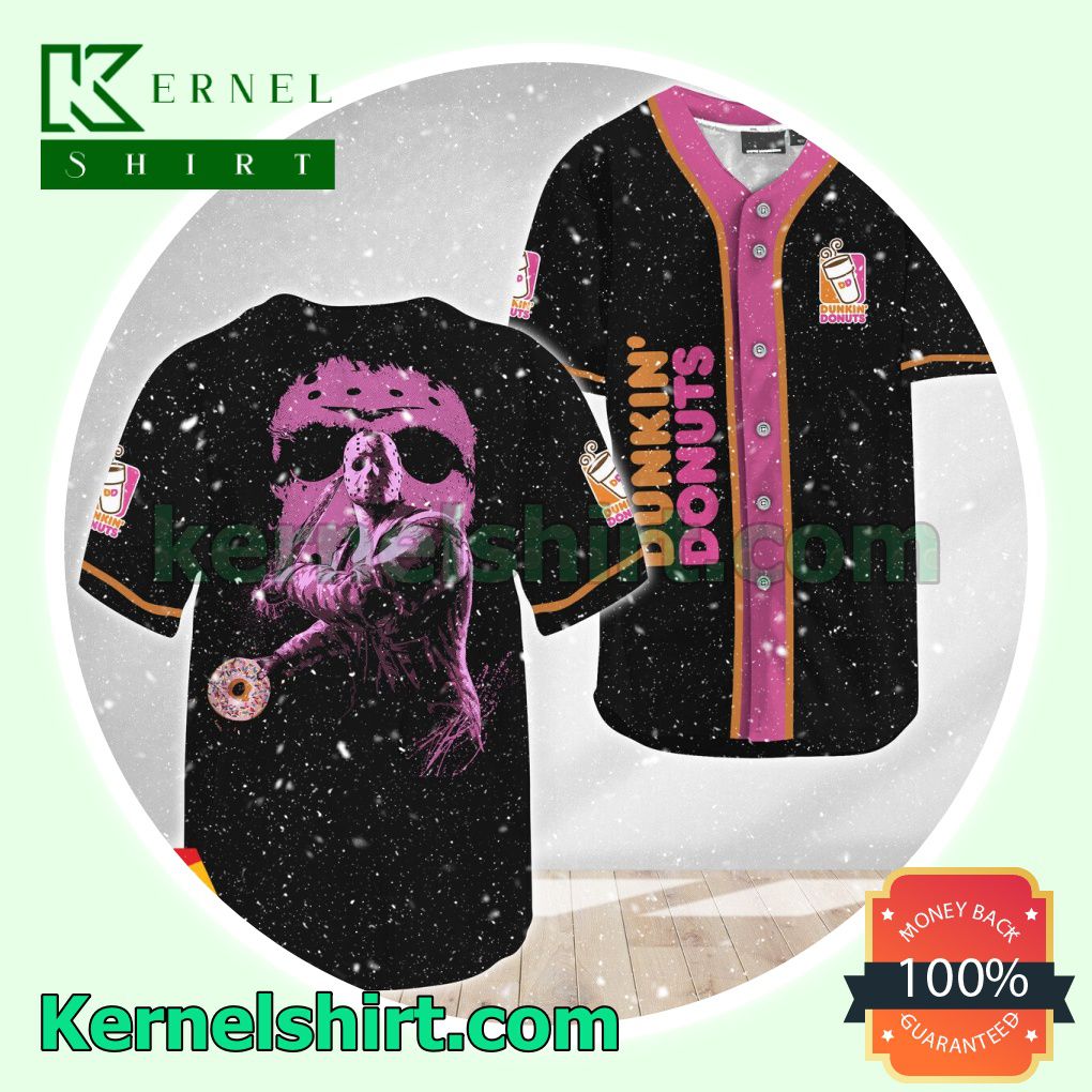 Jason Voorhees Friday The 13th Dunkin Donuts Custom Baseball Jersey